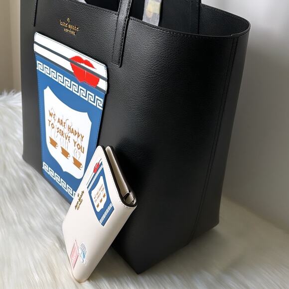 NWT💃Kate Spade Collectable Bundle Coffee Break Tote Shoulder and Wallet Set - Picture 2 of 11